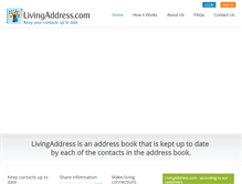 Tablet Screenshot of livingaddress.com